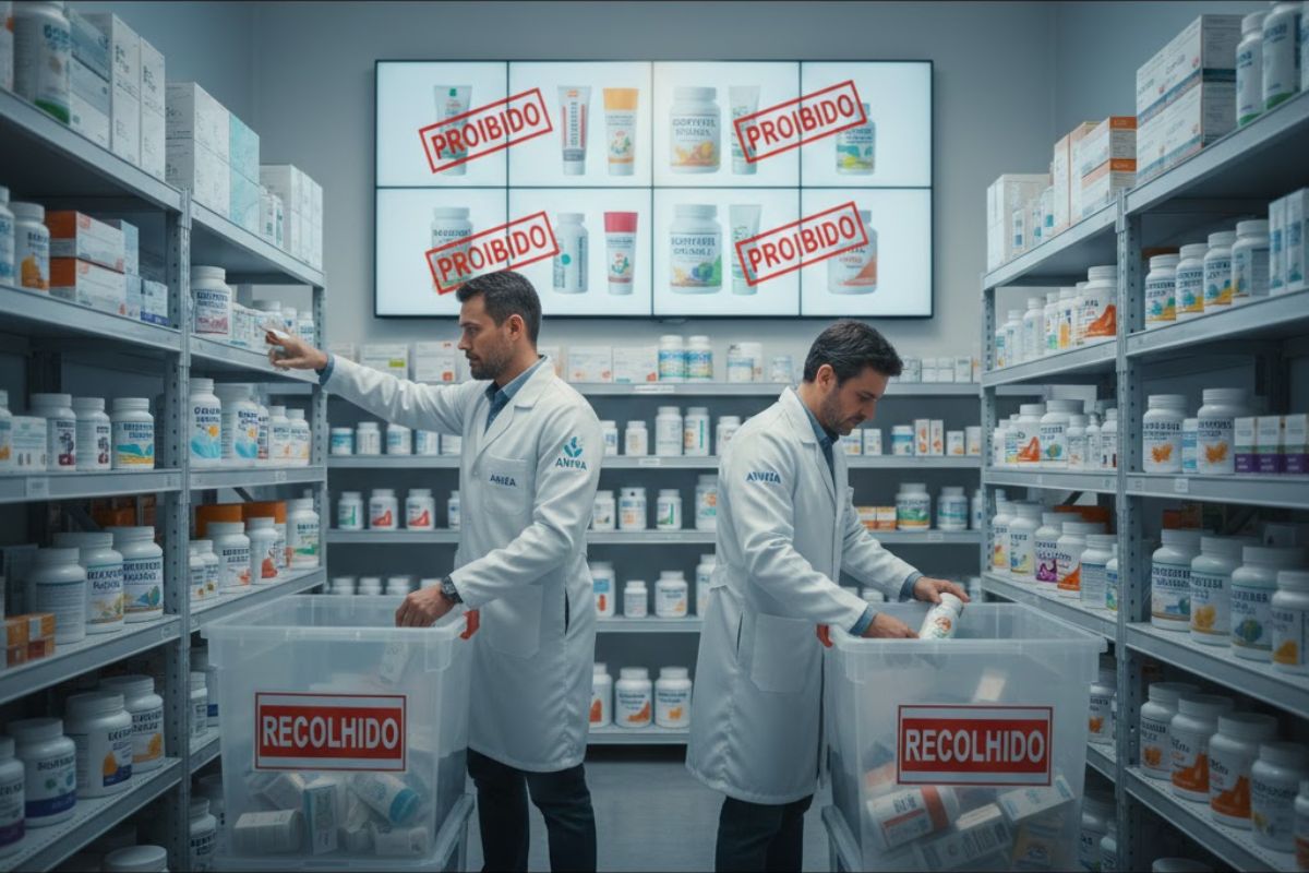 Anvisa determina recolhimento de paracetamol, fórmula infantil e creatina e proíbe suplemento irregular, reforçando alerta sobre segurança e fiscalização.
