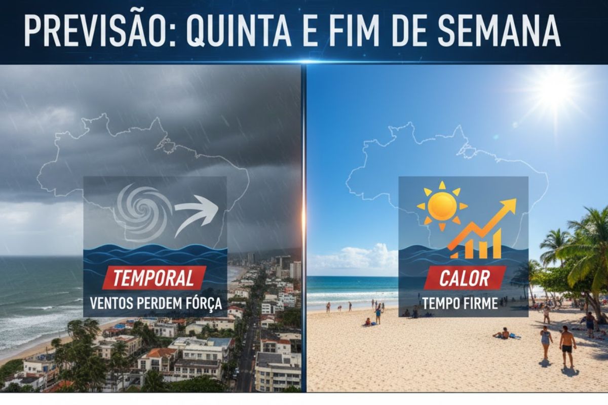 Ciclone se afasta do Sul, Inmet prevê tempo firme, menos tempestade e volta do calor ao Sudeste; veja como o clima muda nos próximos dias.
