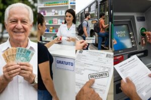 Aposentado que conhece estes 5 direitos garante mais dinheiro no bolso, remédio de graça, transporte e meia-entrada, desconto no IPTU, saque do FGTS e até continuação no plano de saúde sem perder nada de verdade