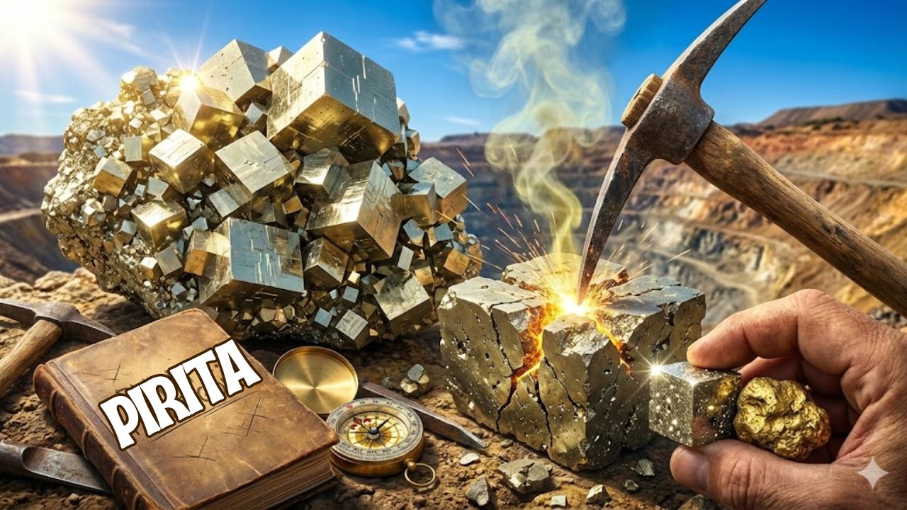 Brilha como joia mas custa R$ 35: conheça a Pirita, o 'ouro de tolo' que enganou exploradores com faíscas, cheiro de enxofre e formas geométricas perfeitas