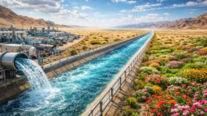 Israel constrói rio artificial de 12.000 km no deserto, transforma água do mar em potável com tecnologia de ponta e faz solo seco florescer após 11 anos de engenharia extrema