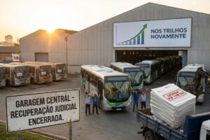 Grande grupo de ônibus escapa da falência após quatro anos em recuperação judicial, dribla dívida de quase 200 milhões, sobrevive aos ônibus vazios na pandemia e tenta mostrar que voltou a andar nos trilhos