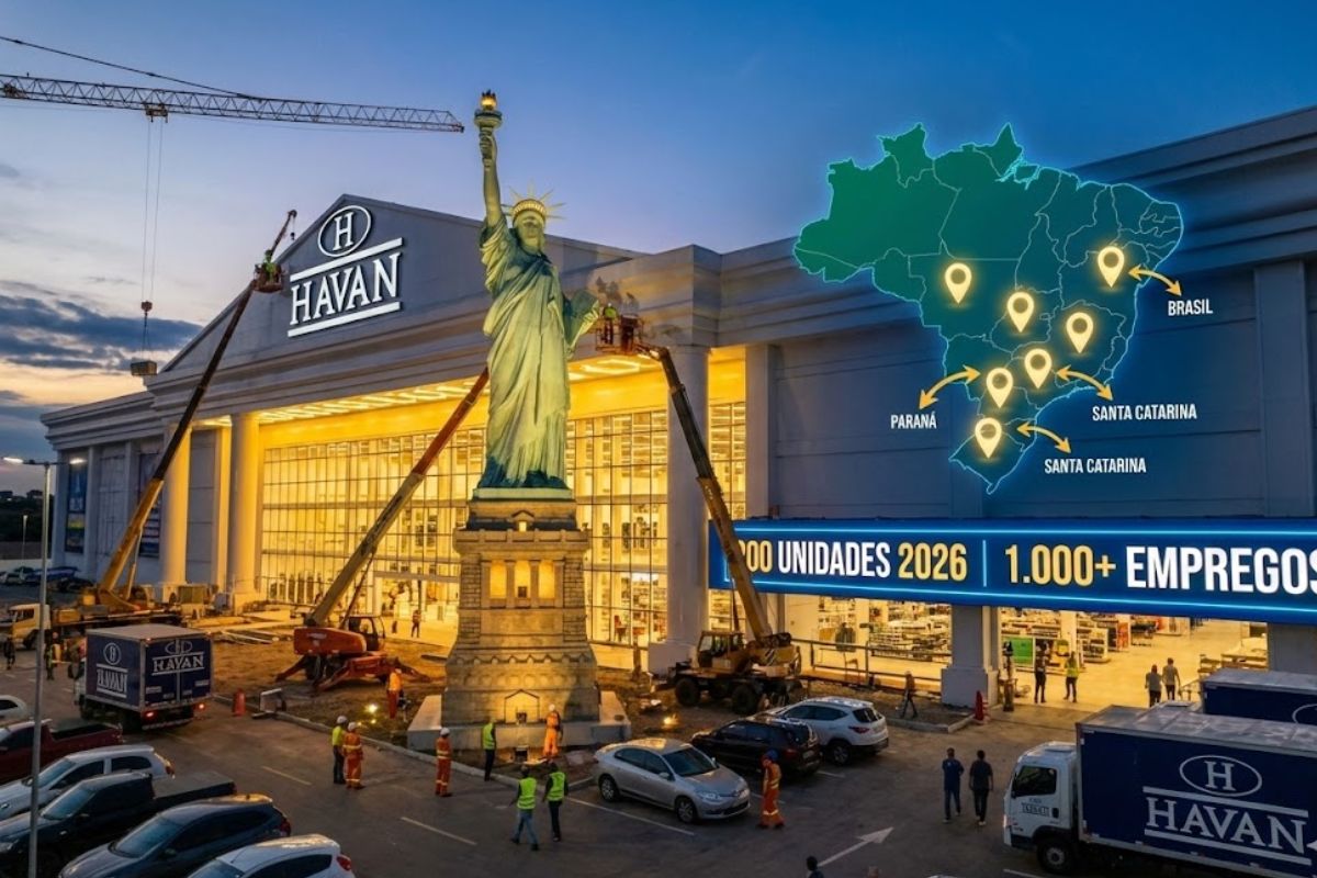 Havan acelera expansão nacional com novas megalojas, cria mais de mil empregos diretos e fortalece presença no varejo brasileiro em todo o país até 2026.