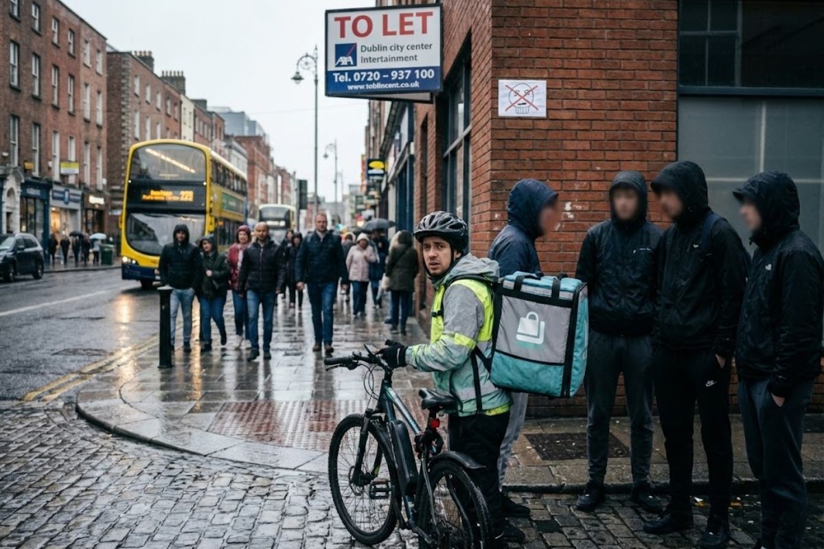 Irlanda que era paraíso dos brasileiros agora vive violência na Irlanda, ataques a entregadores, clima anti-imigrante e aluguel caro em Dublin e Gort.