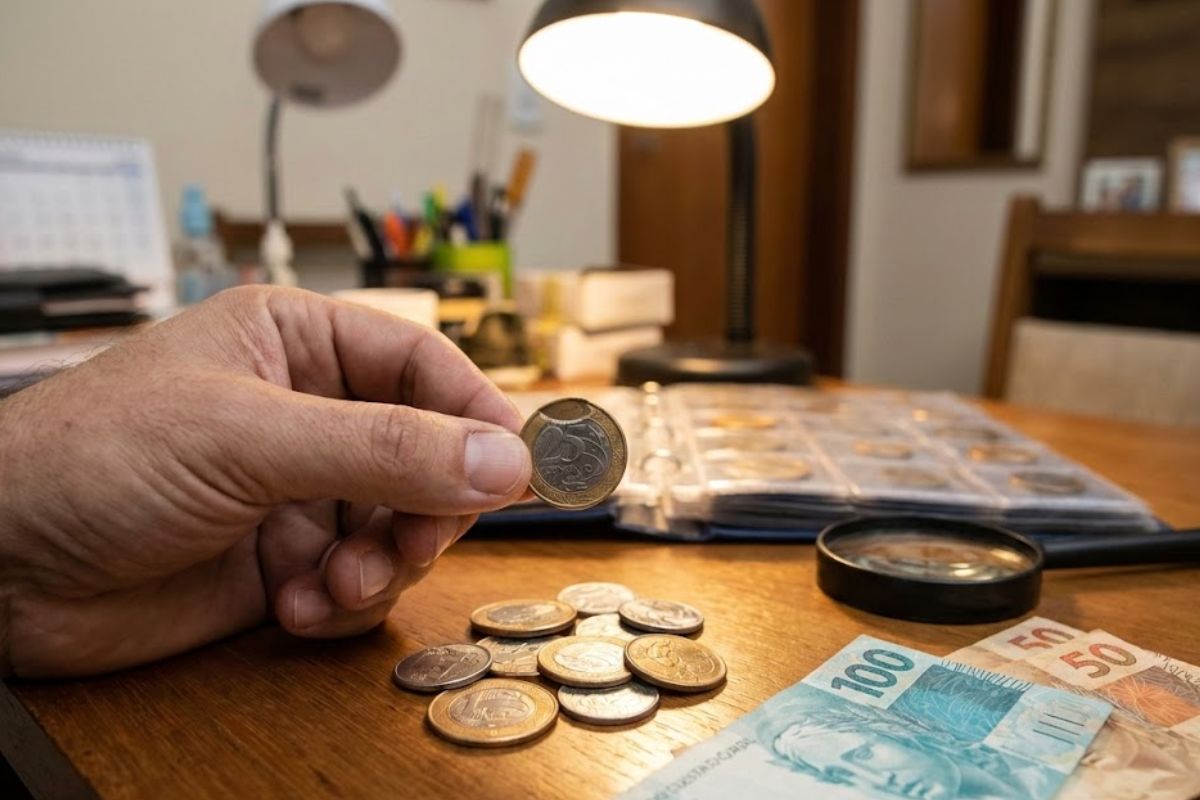 Moeda rara de 25 centavos com erro de cunhagem pode valer mil reais; saiba por que colecionadores buscam exemplares achados no troco e como a numismática define preços.