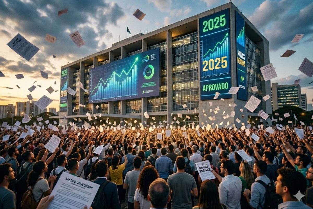 Nova lei dos concursos oficializa provas digitais, reforça segurança jurídica, redefine cargos federais e muda a lógica da estabilidade profissional.
