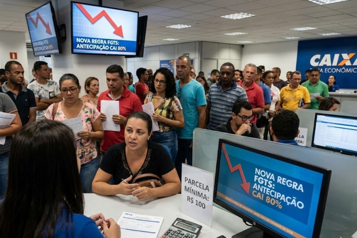 nova regra do FGTS corta a antecipação do Saque-Aniversário, atinge trabalhadores negativados e reduz acesso a crédito barato para quem dependia do FGTS.