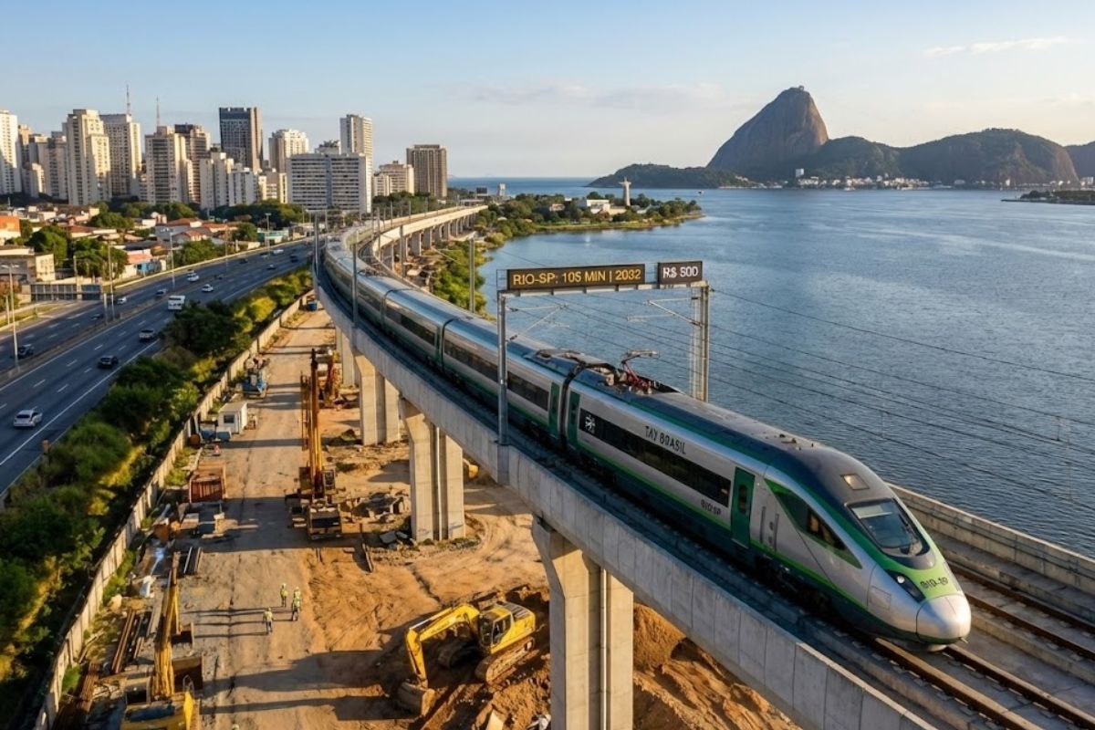 Trem-bala da TAV Brasil ligará São Paulo ao Rio de Janeiro até 2032; investimento, empregos e licenciamento ambiental marcam o avanço do projeto.